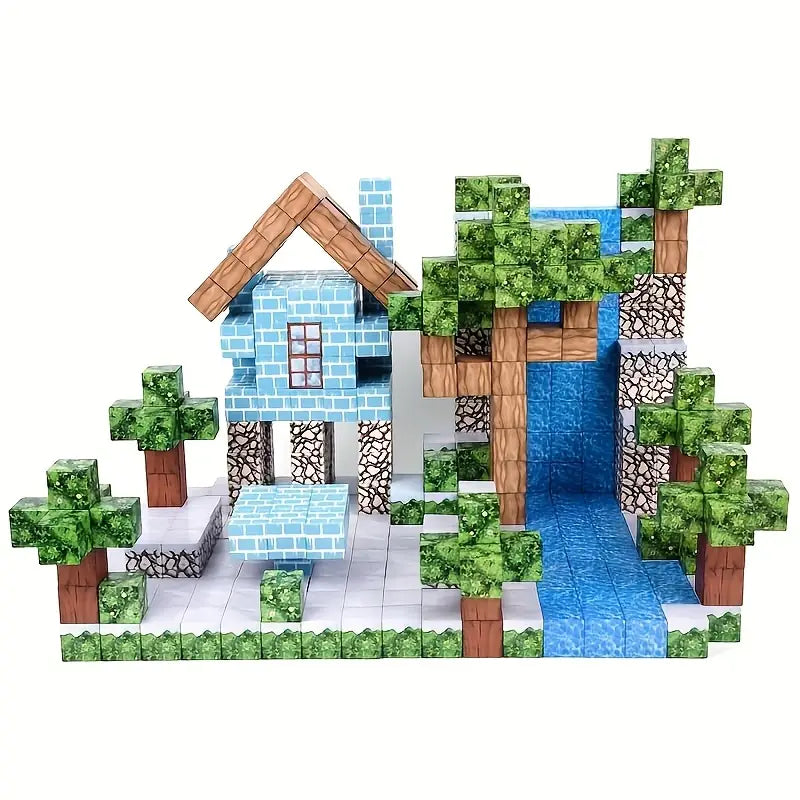 100pcs Magnetic Building Blocks – Creative Architectural Magnet Toy Kit