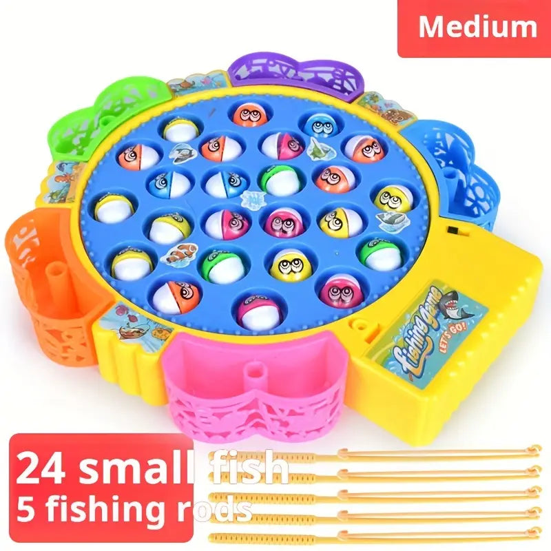 Electric Spinning Music Fishing Disc Toy – Interactive Fun for Kids