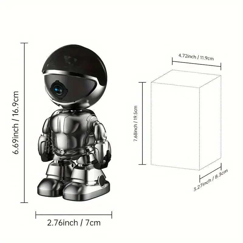 3MP HD Smart Robot Camera with 360° Night Vision & Audio