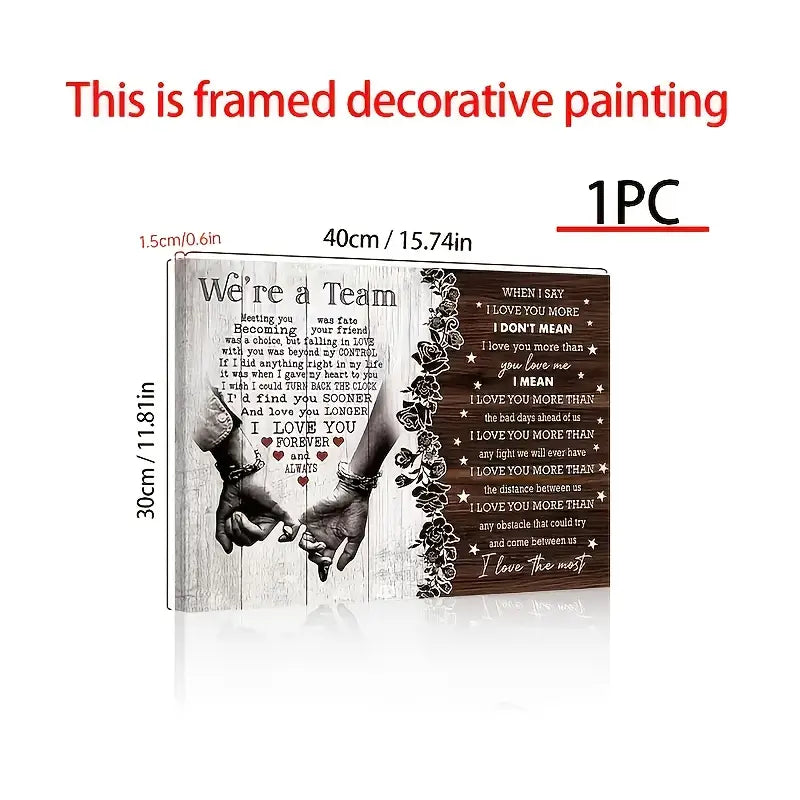 Personalized Couple Canvas – “Meeting You Was Fate” Romantic Wall Art with Wooden Frame