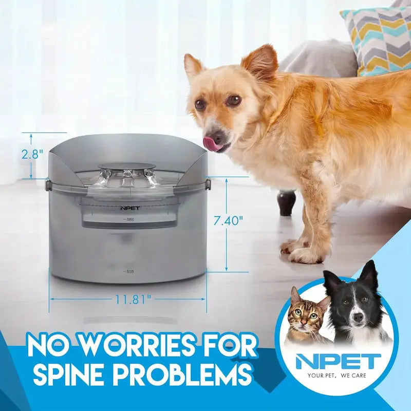 2 Gallon Automatic Dog Water Fountain with Guard