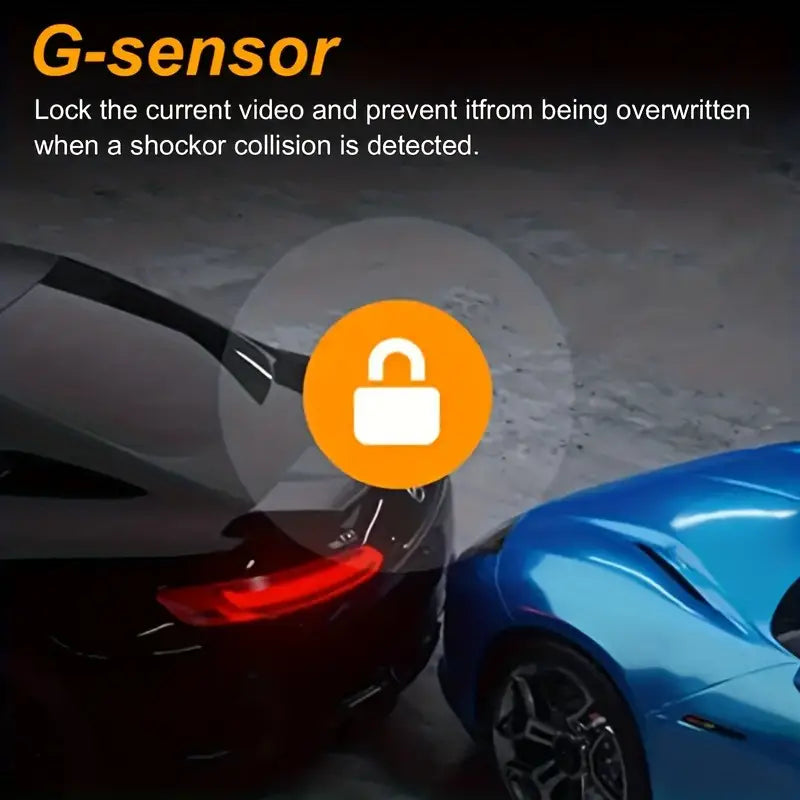 YISENCE 1080P Dual Dash Cam with Night Vision & 32GB Card