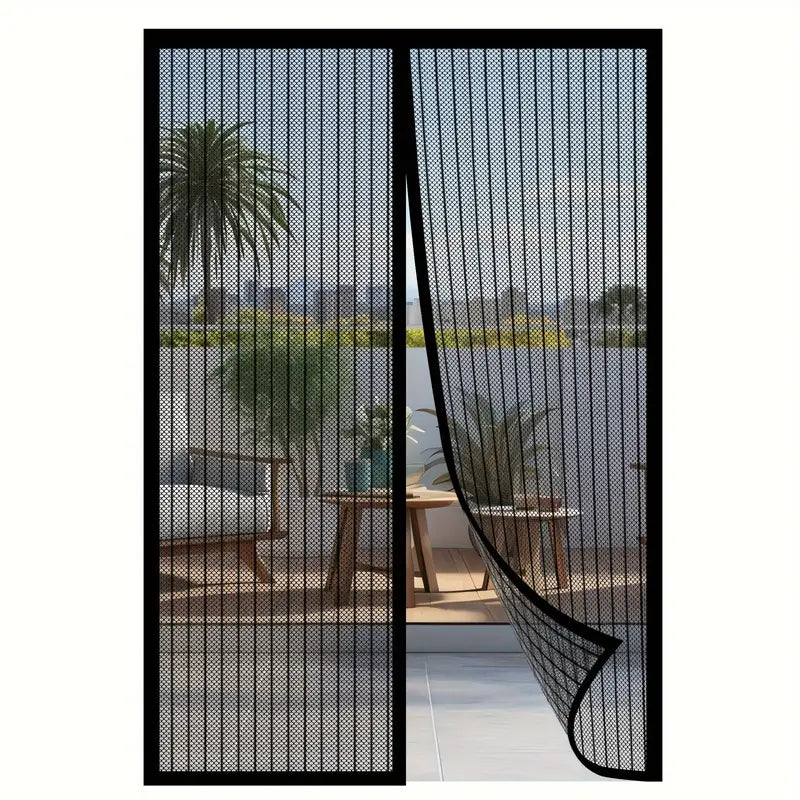 Self-Sealing Magnetic Screen Door – Hands-Free & Durable