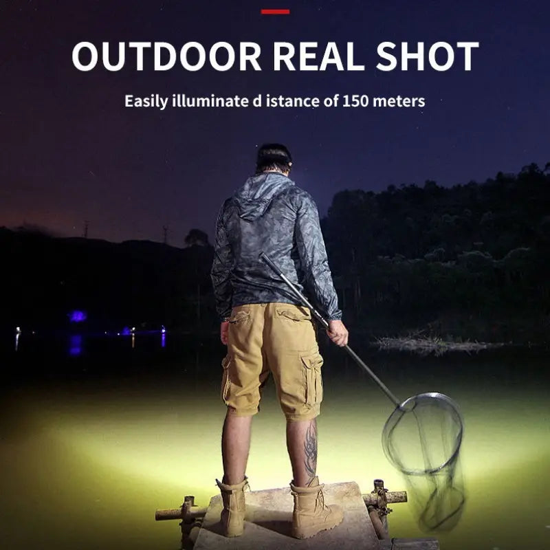 2-Pack 5-LED USB Headlamps – 4 Modes, Rechargeable