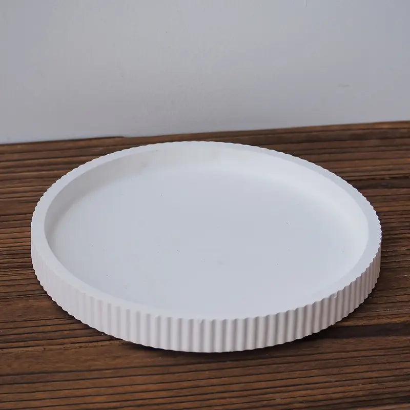 Moon Candle Holder & Silicone Mold Set – Faceted Vase, Striped Storage Box & Plate