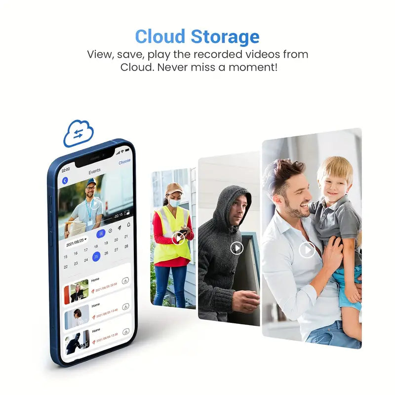 1080P HD Smart Video Doorbell with AI & Night Vision