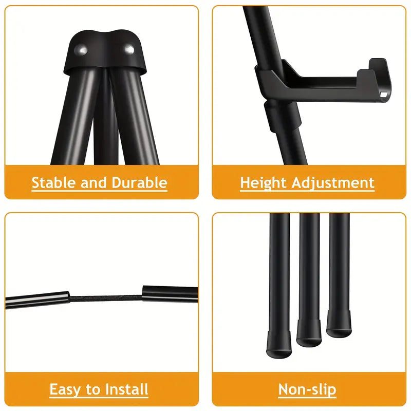 Portable Folding Art Display Easel Stand – 63" Adjustable Metal Tripod