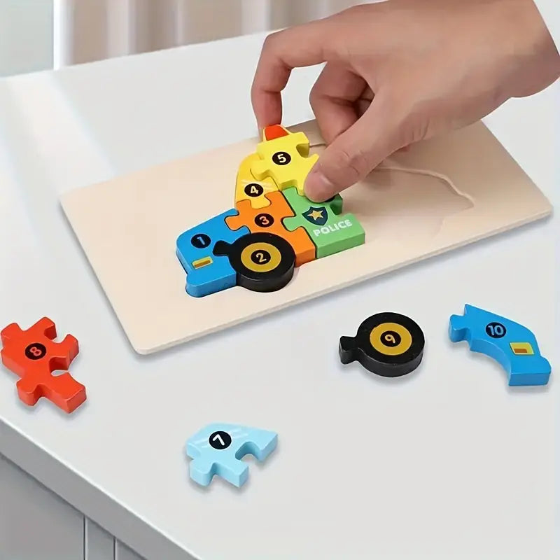 Wooden Animal Puzzles for Kids – 3D Dinosaur Educational Toy for 3-Year-Olds | Montessori Learning Toy