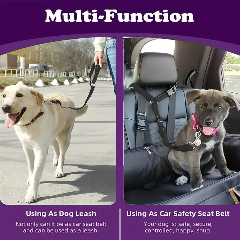 Dog Car Seat Belt Harness – Secure & Padded Design