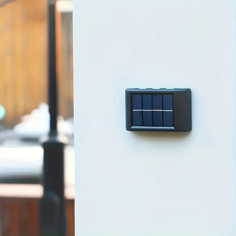 4 Pack Solar Wall Lights with 6 LEDs – Waterproof & Durable