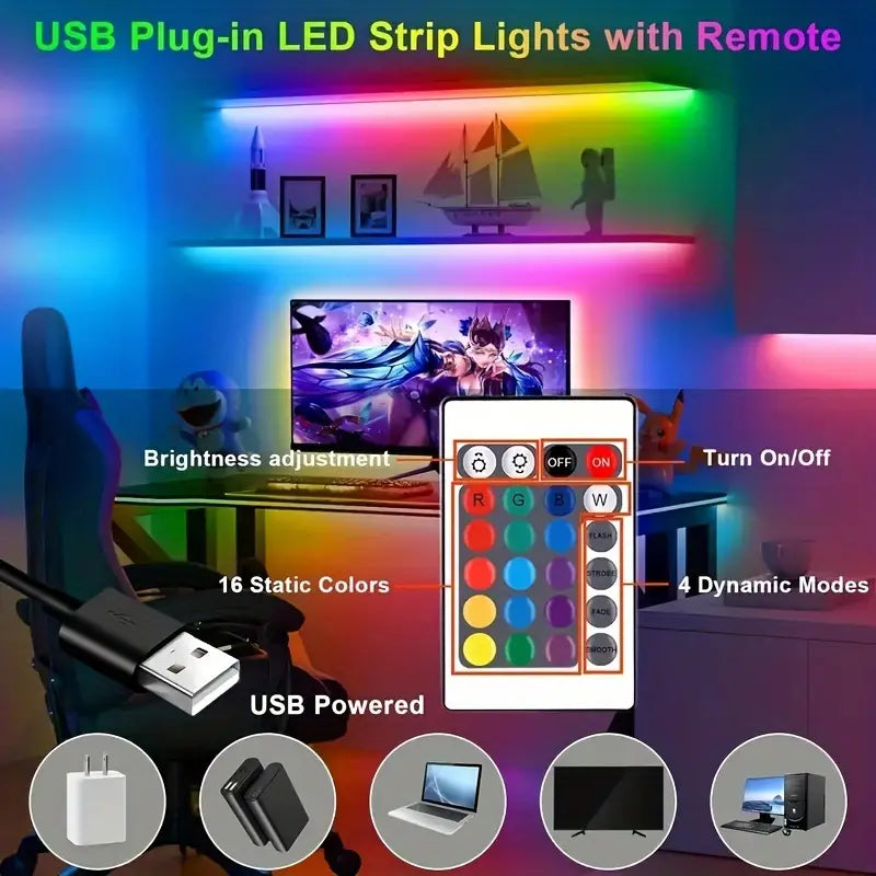RGB LED Strip Lights – USB Kit