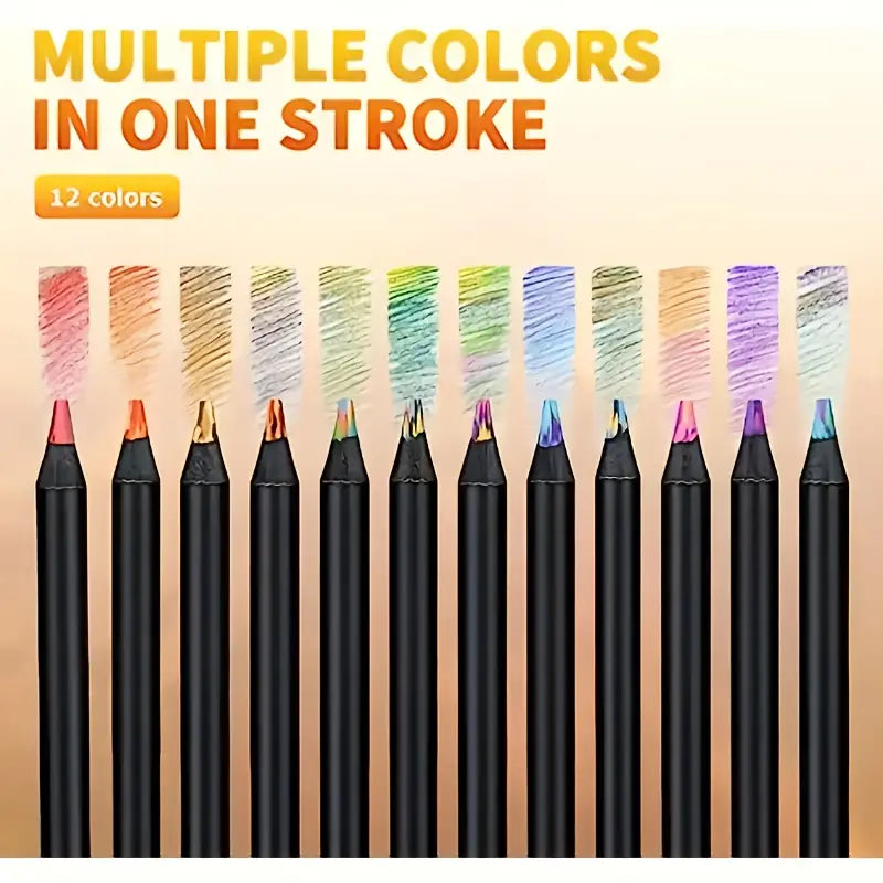 10pcs Rainbow Gradient Magic Pens – Kawaii Writing & Art Supplies