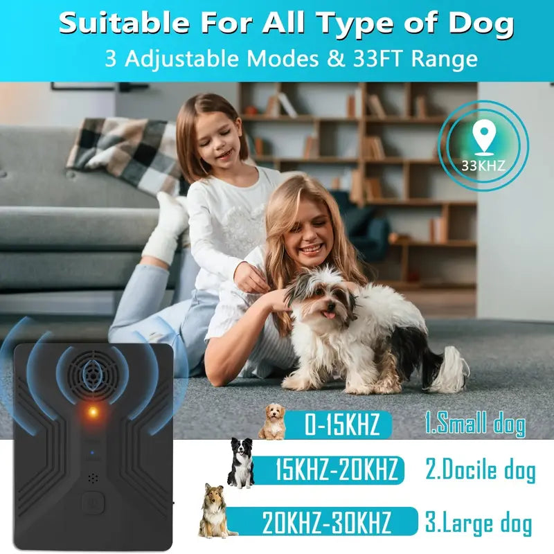 Rechargeable Anti Barking Device with 3 Sound Modes