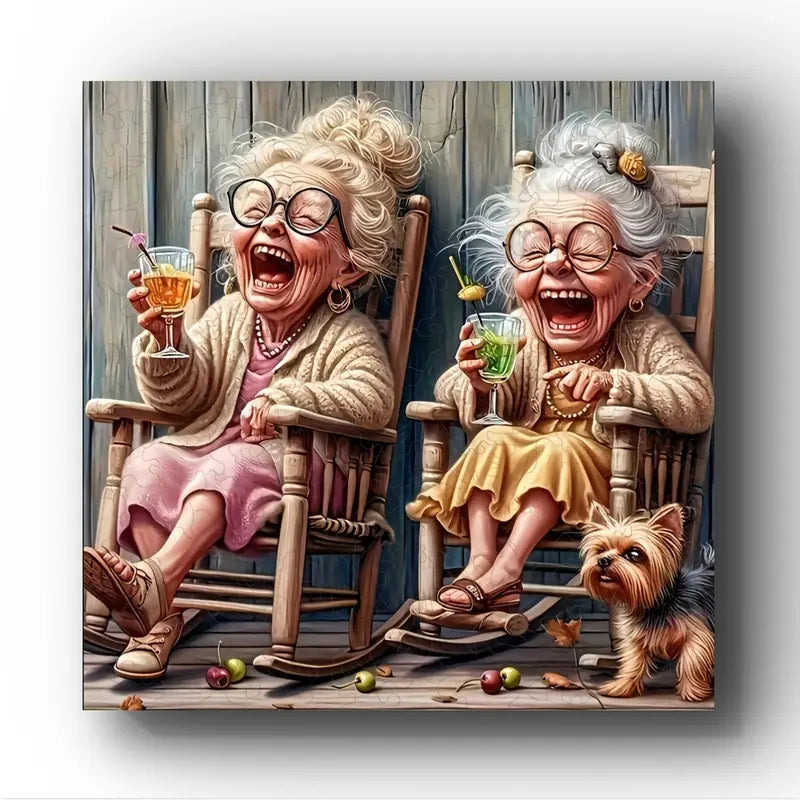 Colorful Character Canvas Wall Art – Wooden Framed Playful Print for Bedroom or Living Room