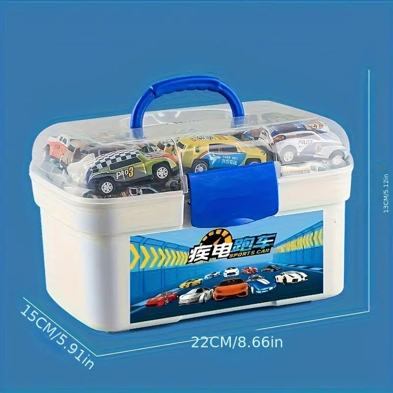 50-Piece Diecast Toy Car Set – Metal Vehicles with Play Mat & Storage Case