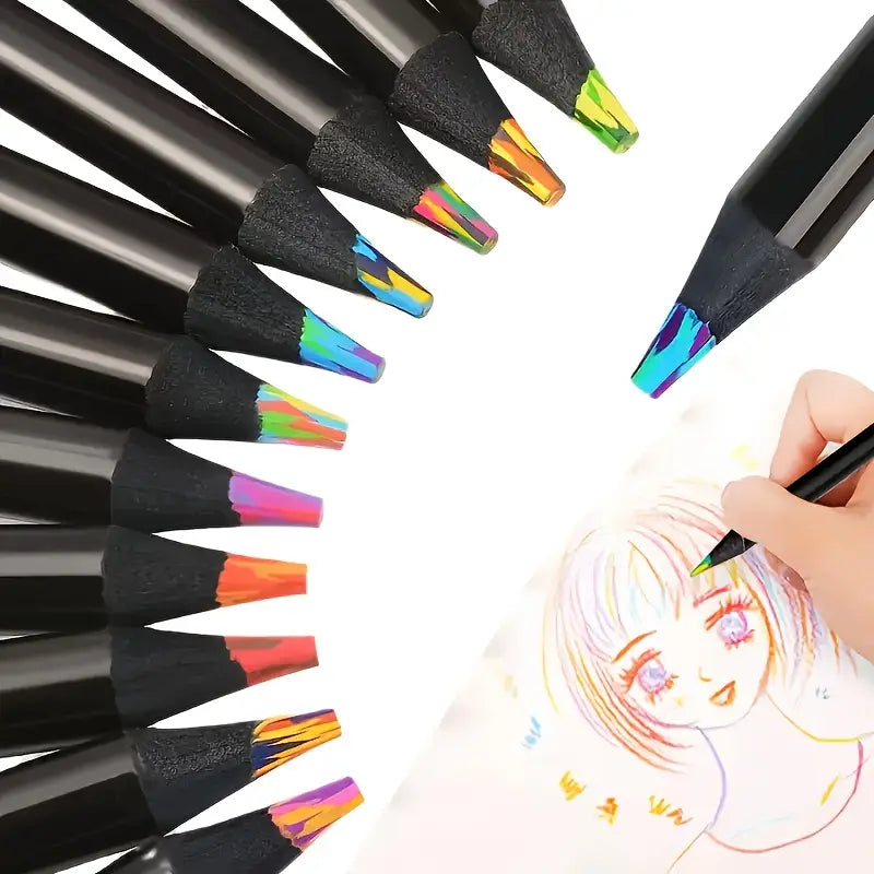10pcs Rainbow Gradient Magic Pens – Kawaii Writing & Art Supplies
