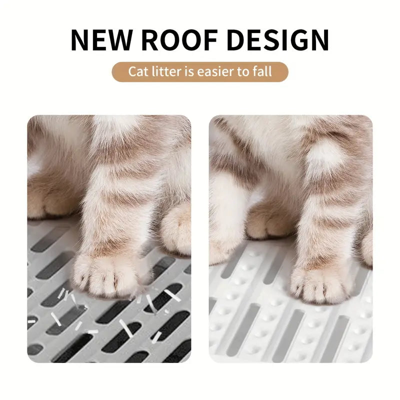 Odorless Enclosed Cat Litter Box with Lid & Scoop Set
