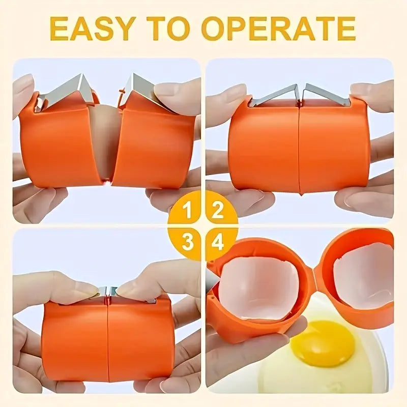 3pcs Egg Shell Opener Set | Cracker, Peeler & Separator for Raw & Boiled Eggs | Essential Kitchen Gadget