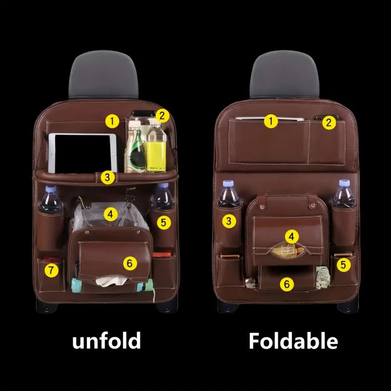 1/2pcs Car Backseat Organizer – Multi-Functional Storage Box