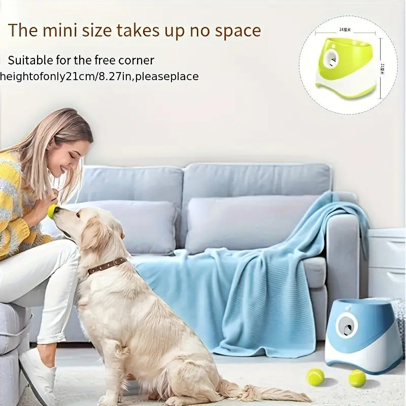 Automatic Dog Ball Launcher Toy with 3 Mini Balls & USB
