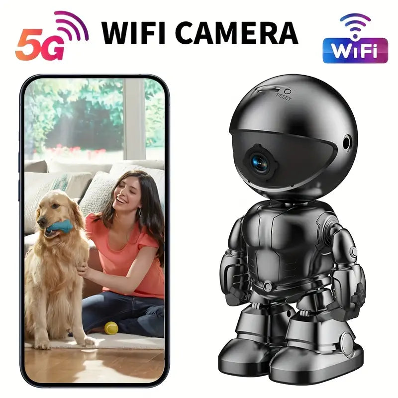 3MP HD Smart Robot Camera with 360° Night Vision & Audio