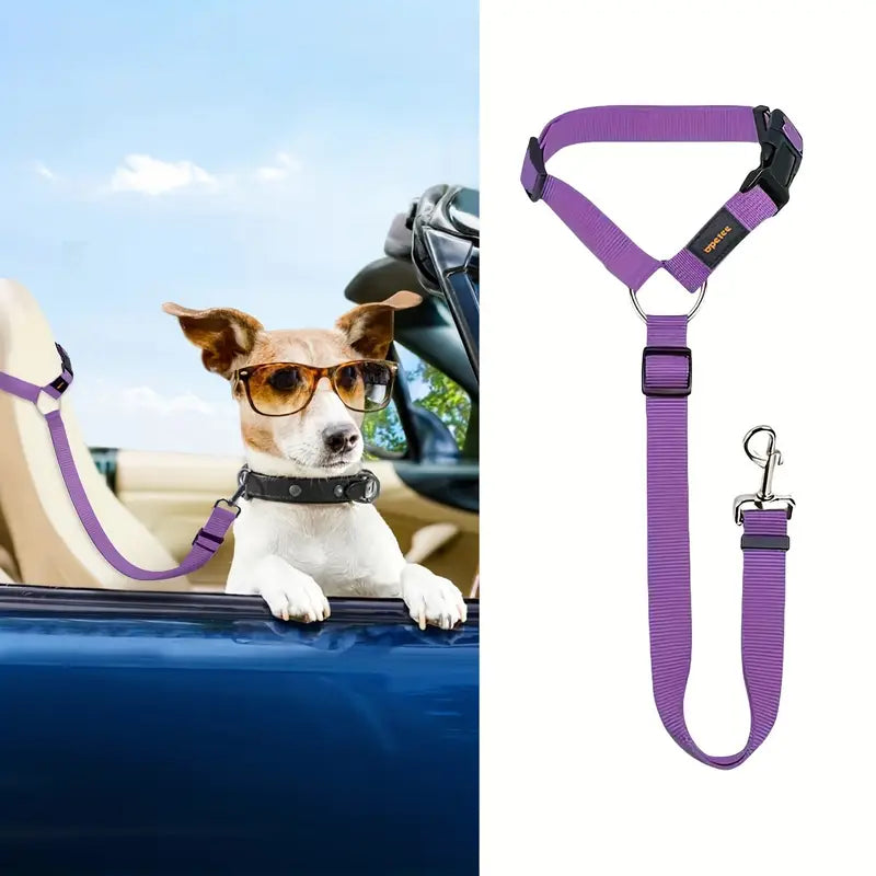 Dog Car Seat Belt Harness – Secure & Padded Design