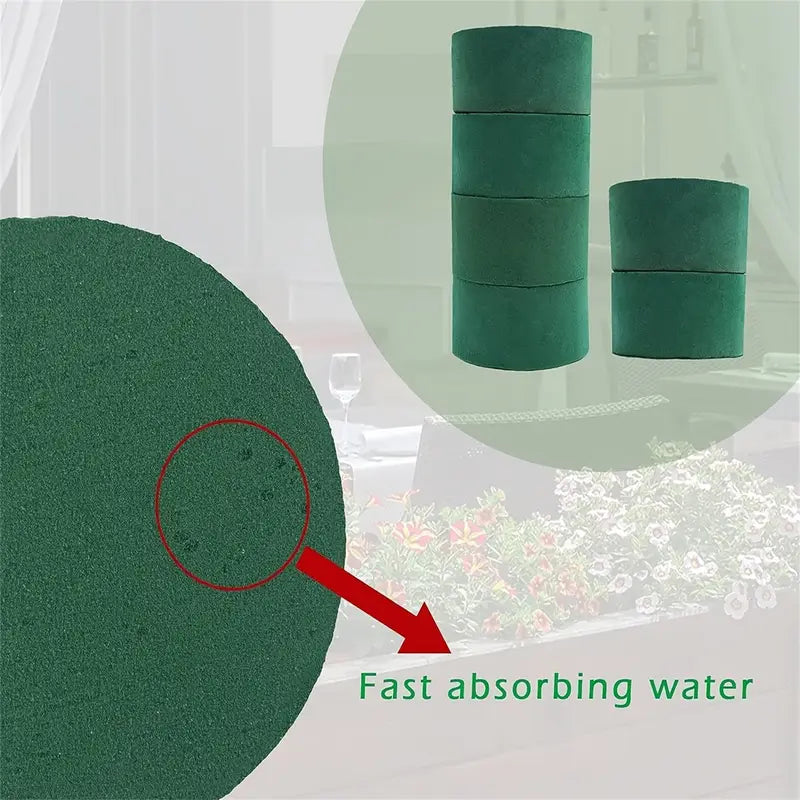 20pcs Round Floral Foam Pads – Durable 3.2 Inch Plastic for Flower Arrangements