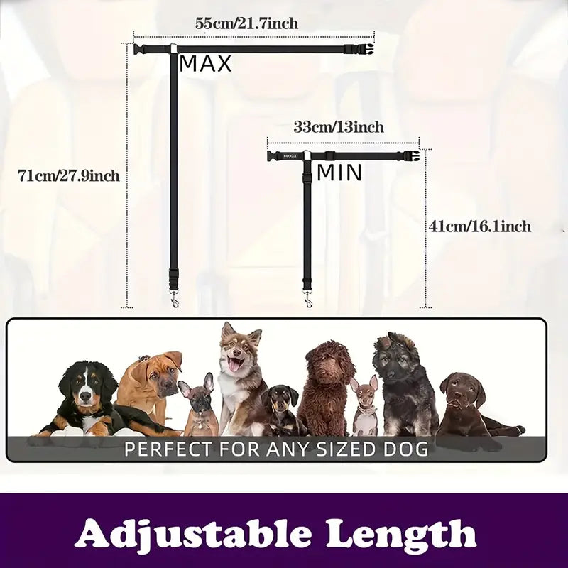 Dog Car Seat Belt Harness – Secure & Padded Design