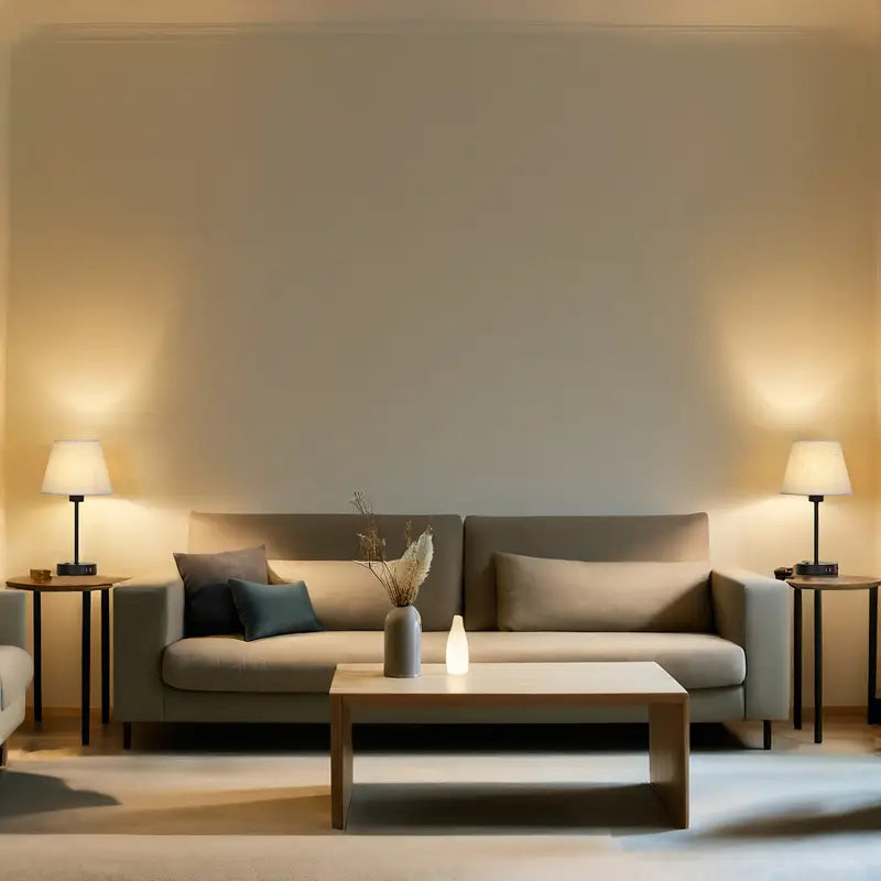 Set of 2 Modern Table Lamps with Dual USB Charging Ports
