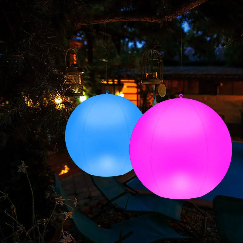 16-Color Remote Control LED Inflatable Glow Ball – 16 Inch Party Beach & Pool Light