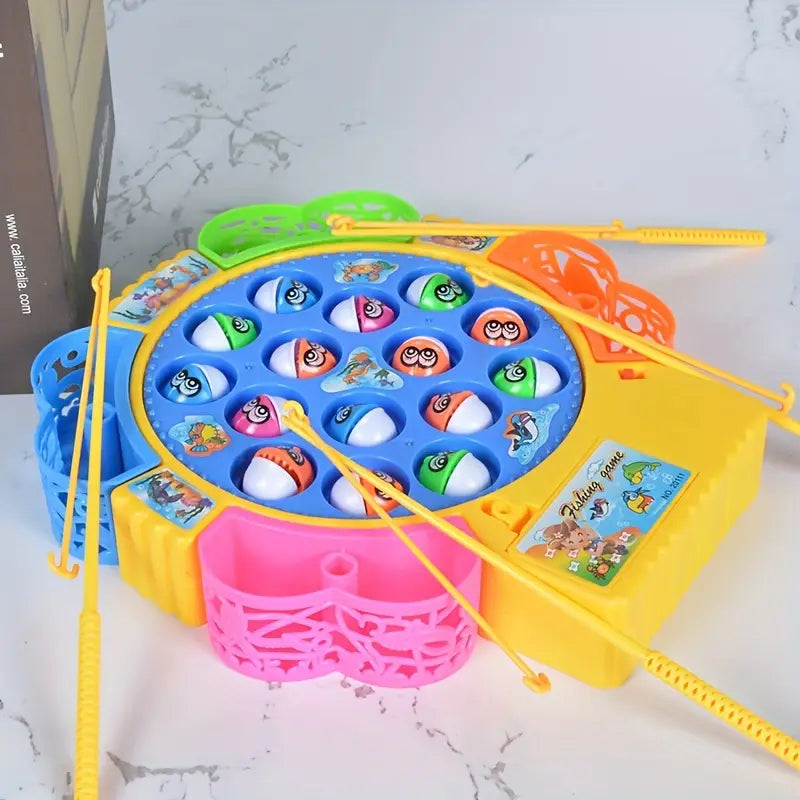 Electric Spinning Music Fishing Disc Toy – Interactive Fun for Kids