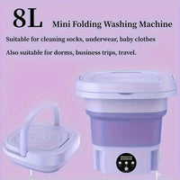Portable Mini Washing Machine – 2.11 Gal with 3 Cleaning Modes