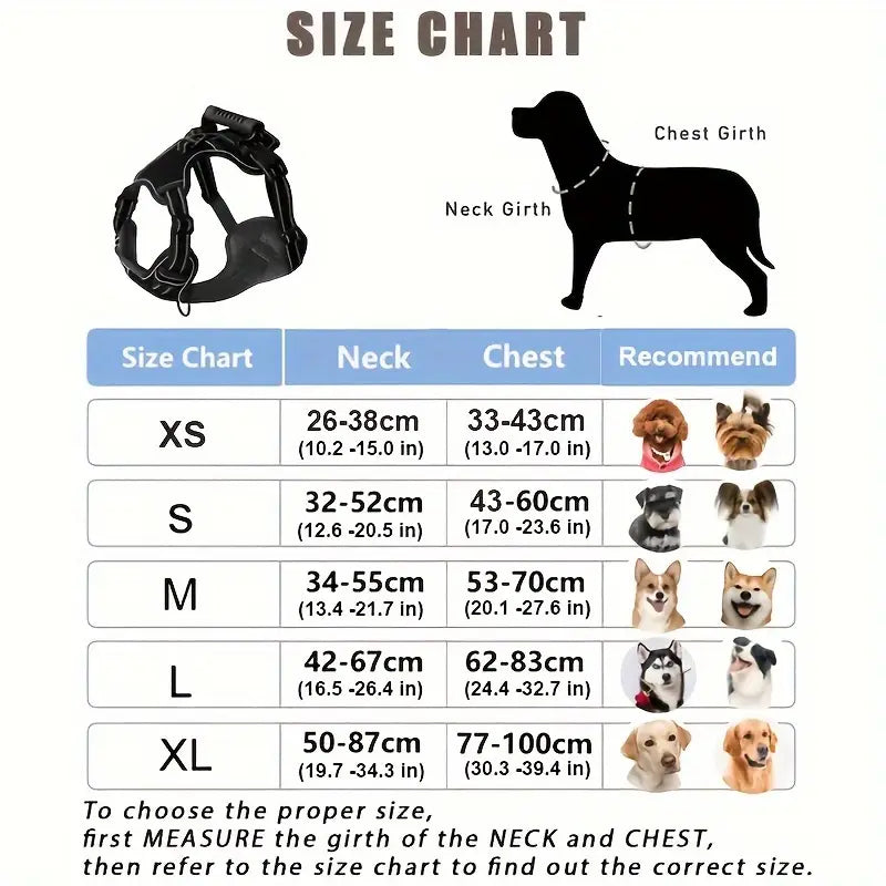6-in-1 No-Pull Reflective Dog Harness & Leash Set
