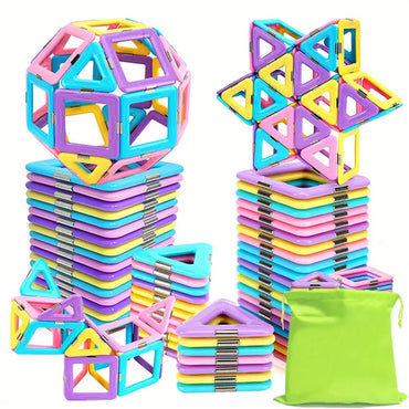 Macaron Magnetic Building Blocks – STEM 3D Construction Toys for Kids