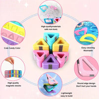 Macaron Magnetic Building Blocks – STEM 3D Construction Toys for Kids