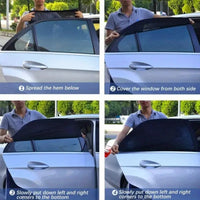 4Pcs Car Window Shades Set – Front & Rear UV Sun Protection