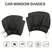 4Pcs Car Window Shades Set – Front & Rear UV Sun Protection