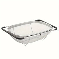 Expandable Stainless Steel Filter with Fine Mesh & Drain Basket | Kitchen Essentials for Vegetables & Fruits