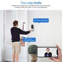 1080P HD Smart Video Doorbell with AI & Night Vision