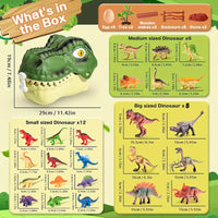Dinosaur Playset for Kids – Realistic Figures with Eggs, Trees & Fences