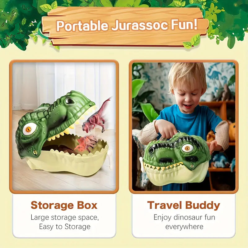Dinosaur Playset for Kids – Realistic Figures with Eggs, Trees & Fences