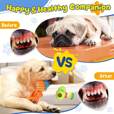 25pcs Dog Teething & Chew Toys Set for Puppies & Cleaning