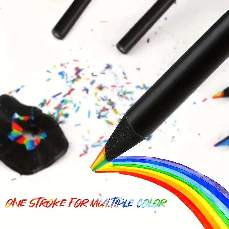 10pcs Rainbow Gradient Magic Pens – Kawaii Writing & Art Supplies