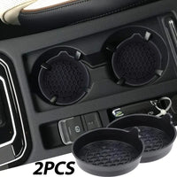 4Pcs Non-Slip Silicone Car Cup Holder Coasters, Gray