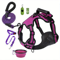 6-in-1 No-Pull Reflective Dog Harness & Leash Set