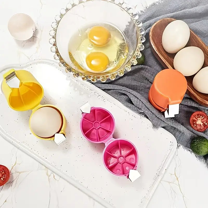 3pcs Egg Shell Opener Set | Cracker, Peeler & Separator for Raw & Boiled Eggs | Essential Kitchen Gadget