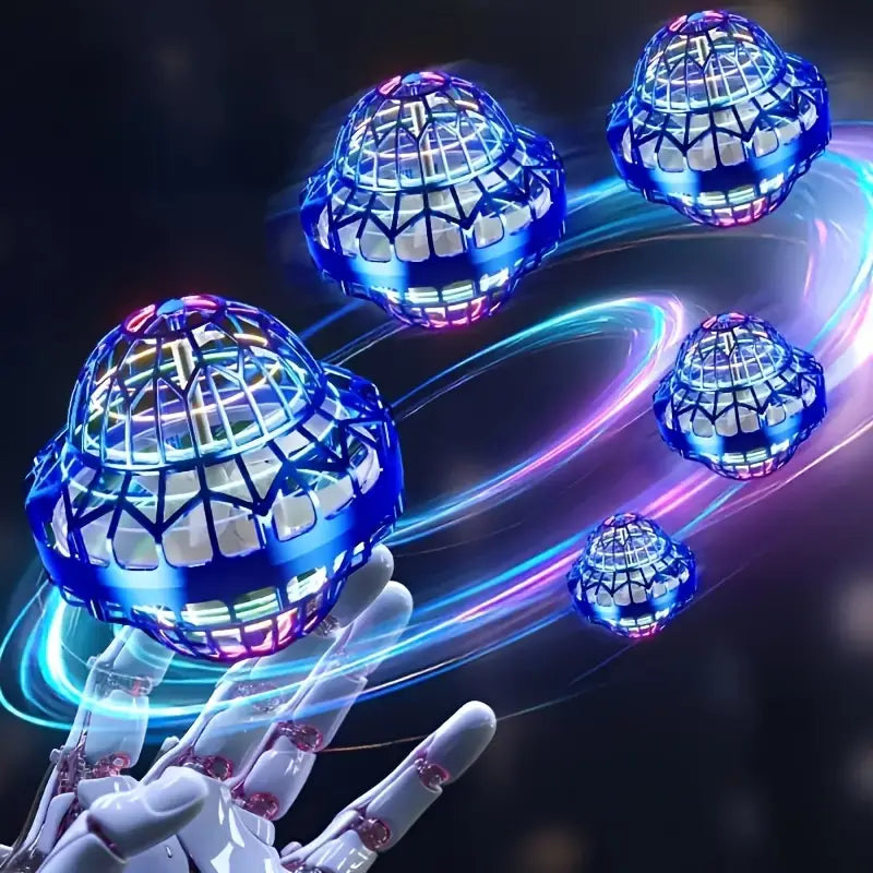 2025 Flying UFO Ball Toy – Hand-Controlled Hover Drone with LED Lights