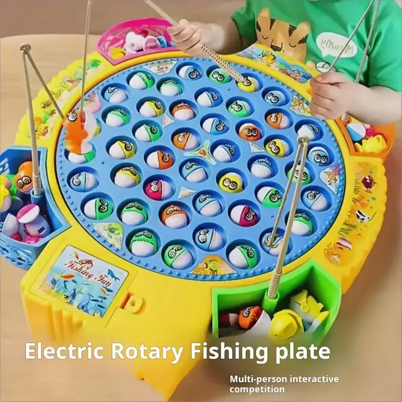 Electric Spinning Music Fishing Disc Toy – Interactive Fun for Kids