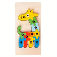 Wooden Animal Puzzles for Kids – 3D Dinosaur Educational Toy for 3-Year-Olds | Montessori Learning Toy