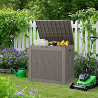 35 Gallon Waterproof Outdoor Deck Storage Box with Lock